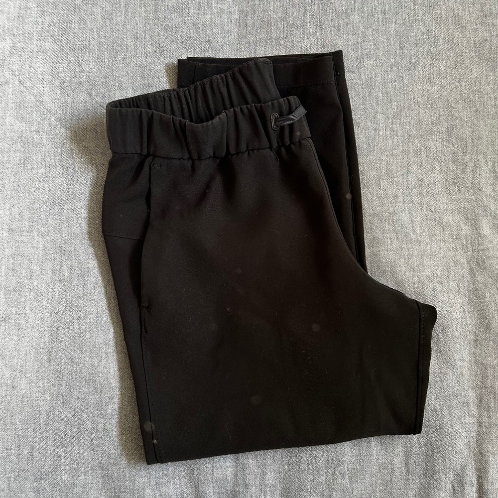 Lululemon On The Fly Woven Pants Adjustable Cord & Side Pockets Black Women's 8